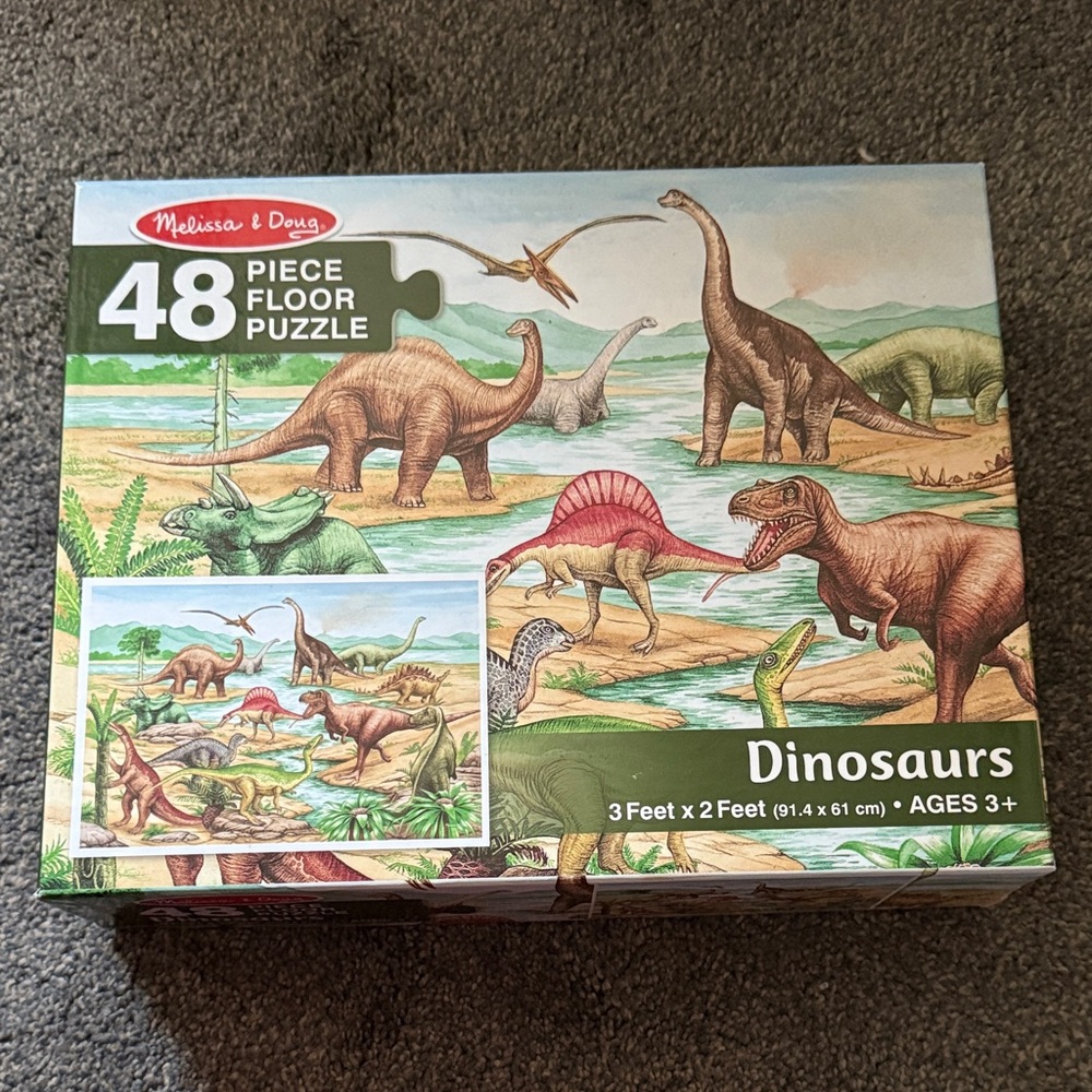 Melissa & Doug Dinosaur Adventure Floor Puzzle - 48 Pieces